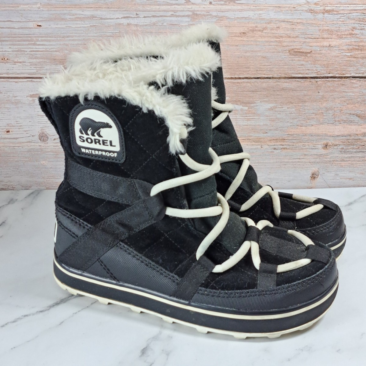 sorel glacy explorer shortie dame black