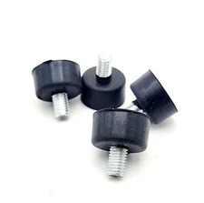 4 Pack M8 Stud Rubber Adjustable Leveling Glide Feet Furniture Table Chair Legs