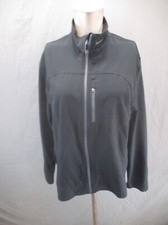 NIKE DRI-FIT Size M Mens BLK Full Zip Stand Collar Zip Pocket Track Jacket 032