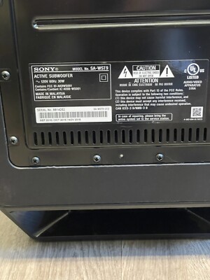 Sony SA-WST9 Wireless Subwoofer only for Sony HTST9 Soundbar