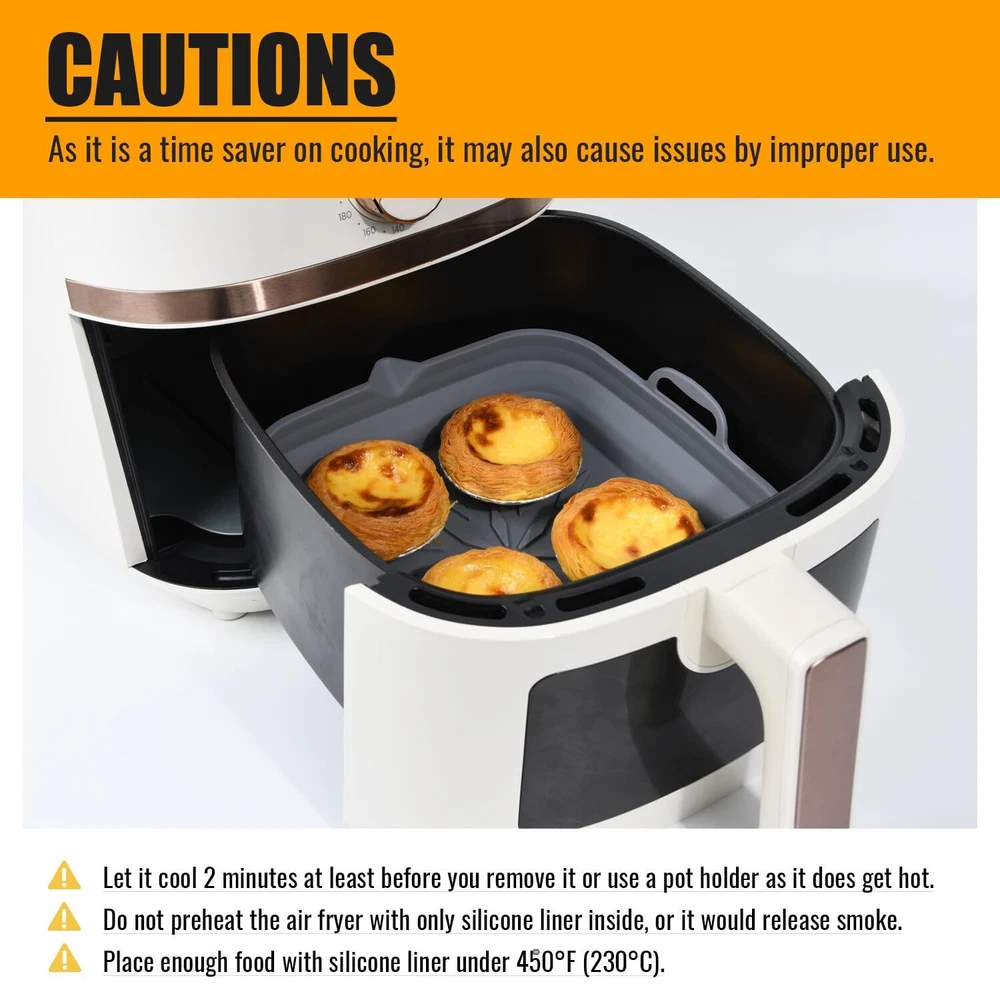 Air Fryer Silicone Liners | Silicone Air Fryer Liners | Silicone Pot Baking T...