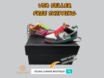 SB Dunk Low 3D Mini Sneaker Keychain, Basketball Sneaker Collectible Box Options