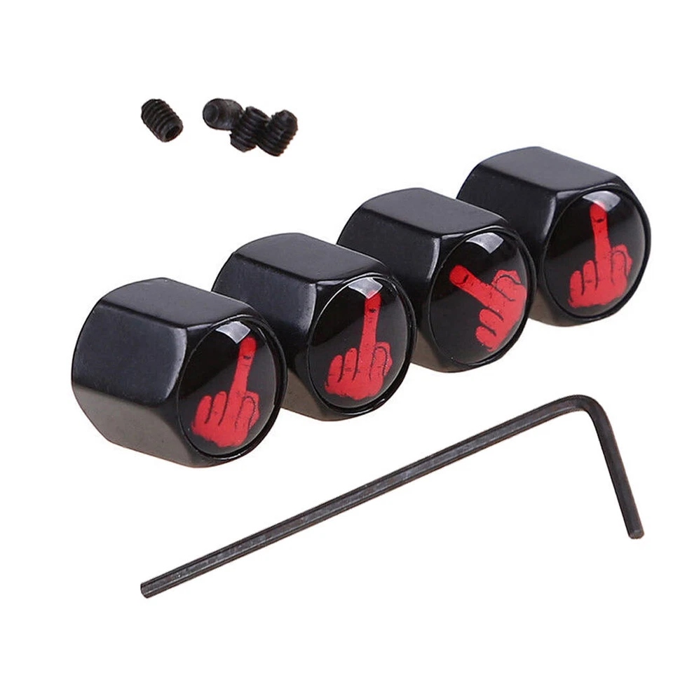4x Tapas de vástago de válvula de presión de aire para llantas antirrobo de automóvil Accesorios para cubiertas antipolvo Foto 4 de 4