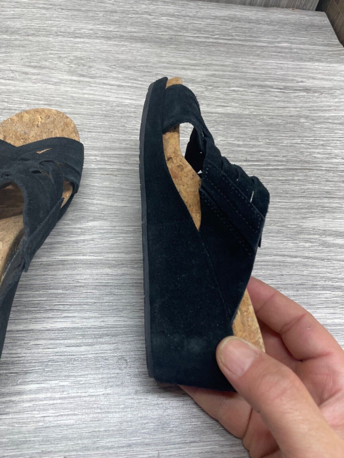 UGG pair black heel sandals  & pair of Black Mule… - image 20