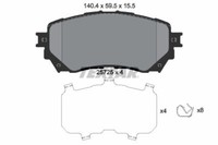 Textar 2572501 Textar Bremsbelagsatz, Scheibenbremse FüR Mazda