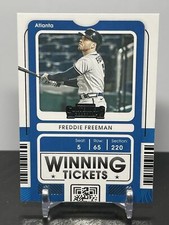 Freddie Freeman 2021 Panini Contenders Winning Tickets #WT-FF Atlanta Braves