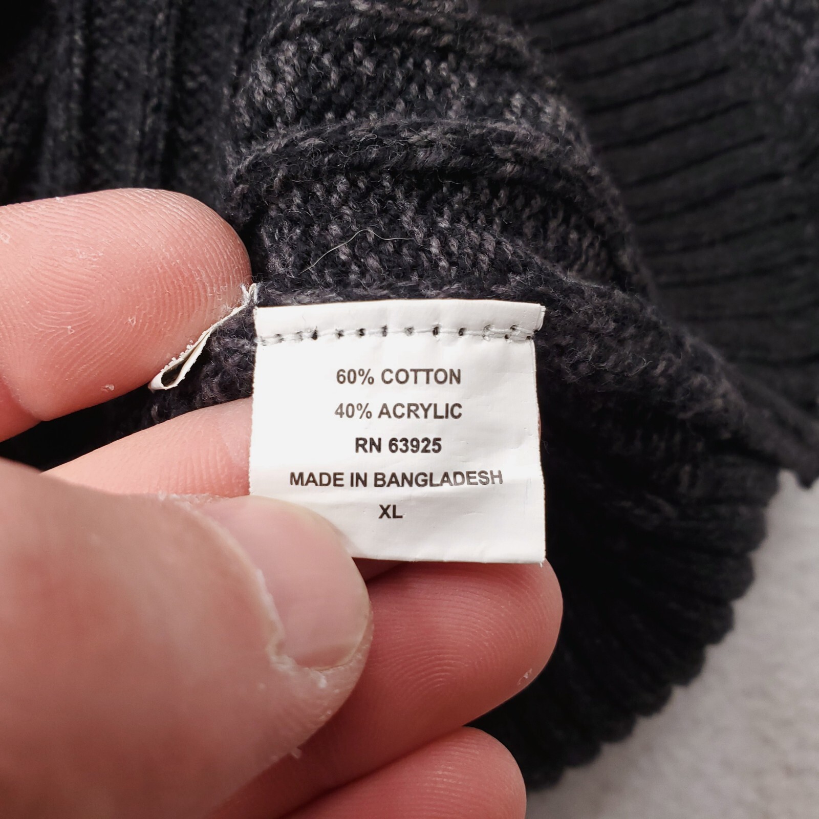 Method Sweater Mens Extra Large Gray Charcoal Qua… - image 5