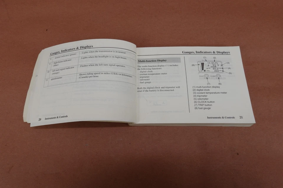 Honda Super Hawk 1000 VTR1000 2001-2005 manual del propietario Foto 4 de 4