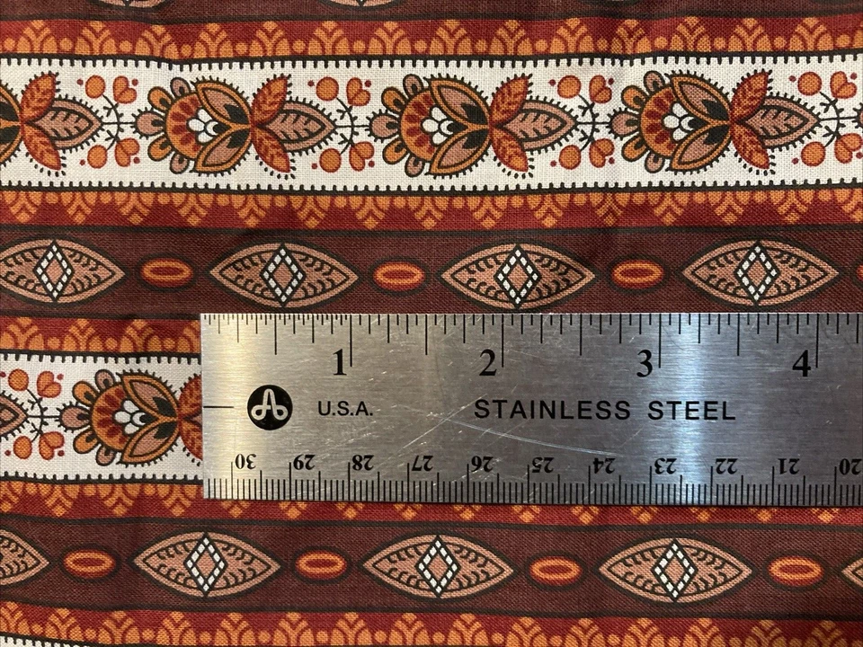 Vintage Windham Fabrics Colonies Anniversary Collection Colonies Turkey Red 1Y - Image 2 of 3