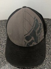 Fox Racing Black Baseball Hat Cap Youth Boys OSFM Adjustable Fox Head Motorcross