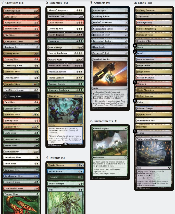 Sliver Hivelord SLIVER TRIBAL INDESCTRUCTIBLE Magic MTG Custom Commander Deck - Image 2 of 4