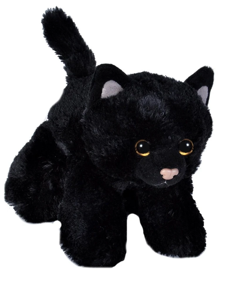 BLACK CAT SOFT TEDDY BEAR TOY WILD REPUBLIC HUG'EMS CUDDLY PLUSH KITTEN KIDS