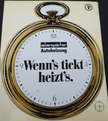 Werbe-Aufkleber Eberspächer Autoheizung Standheizung Wohnmobil 80er Oldtimer