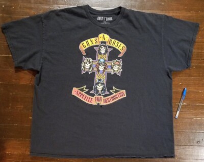 GUNS 'N' ROSES Concert T-shirt APPETITE FOR DESTRUCTION Men's XXL 2XL Axl SLASH