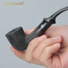 Briar Wood Tobacco Pipe for Smoking with 9mm Filter Scraper