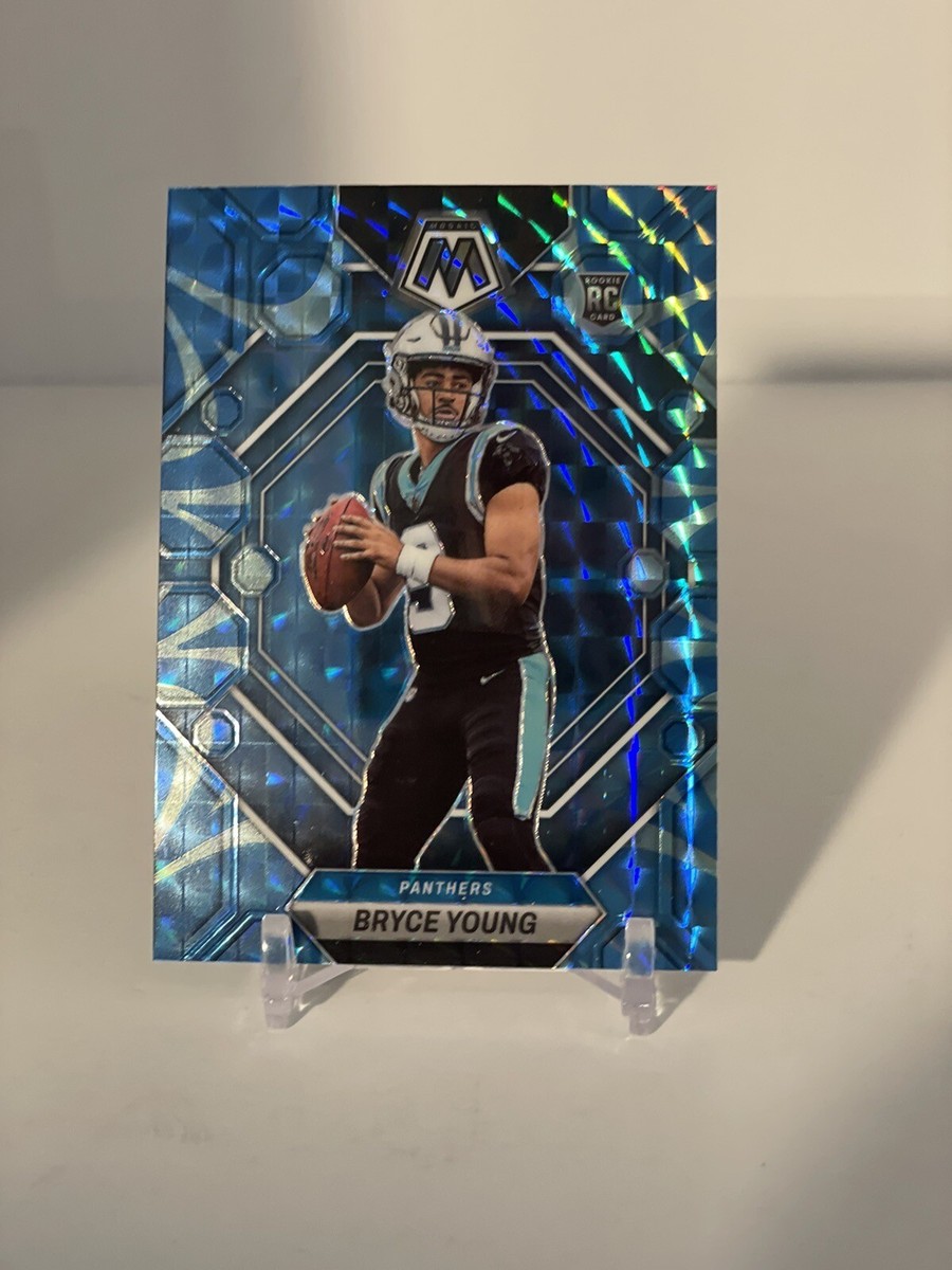 BRYCE YOUNG 2023 Panini Mosaic Prizm Blue Reactive Rookie RC BRYCE YOUNG 2023 Panini Mosaic Prizm Blue Reactive Rookie RC