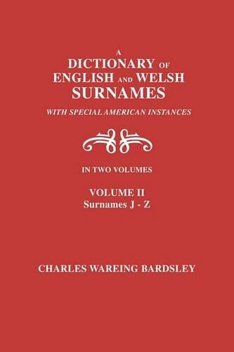 Thumbnail - Charles Wareing A Dictionary Of English And Welsh Surnames, With S