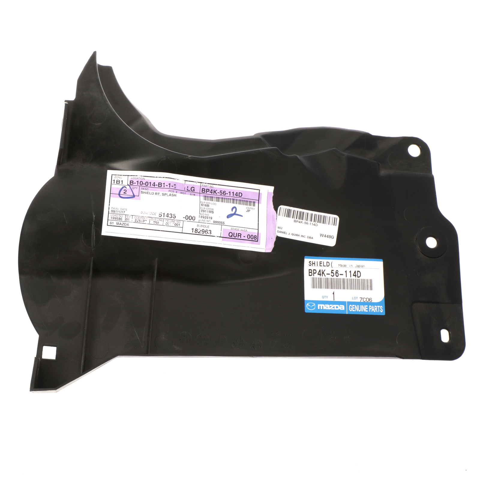 Guardia de salpicadero derecho para Mazda 3/5 2004-2010 (N/P BP4K-56-114D)