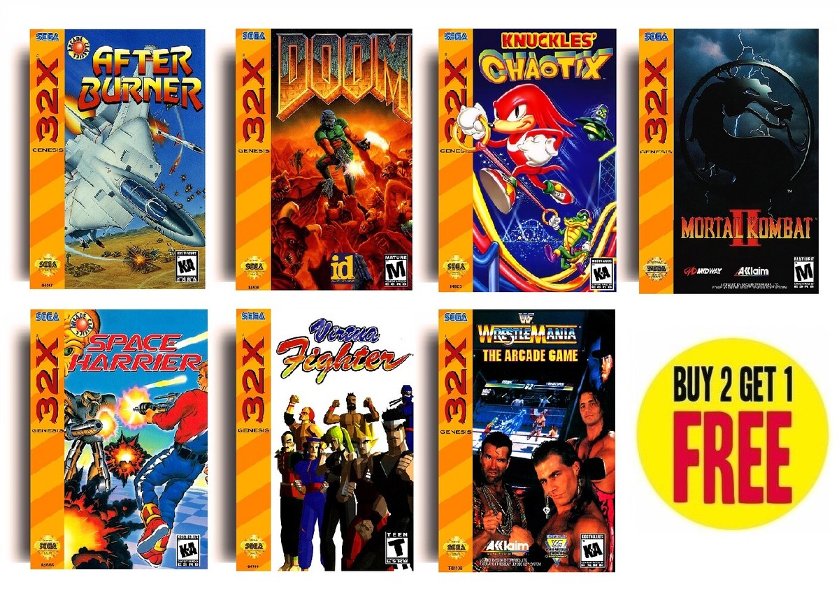 A4 RETRO SEGA 32X GAME POSTERS COLLECTION Print Wall Decor Fan Art