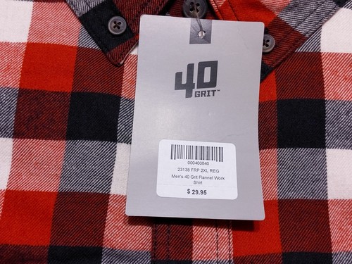 DULUTH TRADING Co. 40 Körnung Langarm Flanell Arbeitshemd rot kariert XXL 2XL ~NEU - Bild 8 von 9