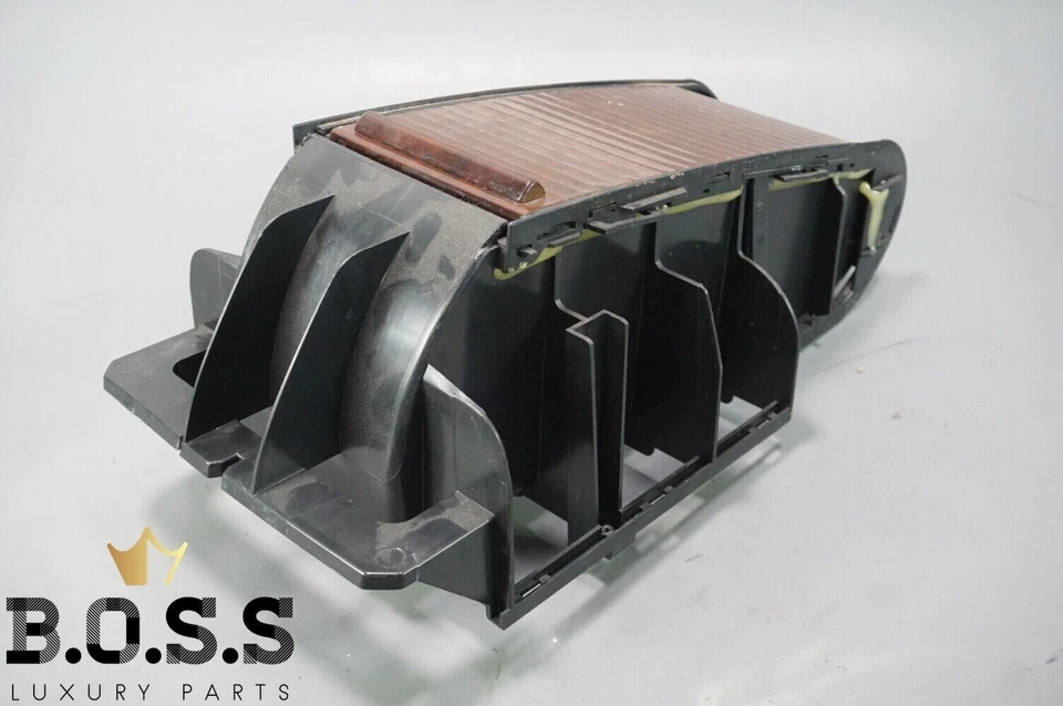 00-06 Mercedes W215 CL600 consola central trasera almacenamiento moldura madera negro OEM Foto 3 de 4