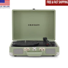 Vinyl Record Player Bluetooth Output Built-in Speakers 3Speed Turntable Home New