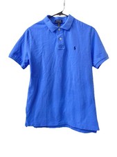 Polo Ralph Lauren Boys Iconic Mesh Polo Shirt Blue L 14-16