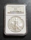 2013 W Burnished Silver Eagle NGC MS69