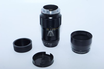美品 元箱フード付き Leica TELE ELMAR 135mm f4 Leica Tele Elmar-M 135mm f4 Telephoto Lens. BLACK. Hood. Caps
