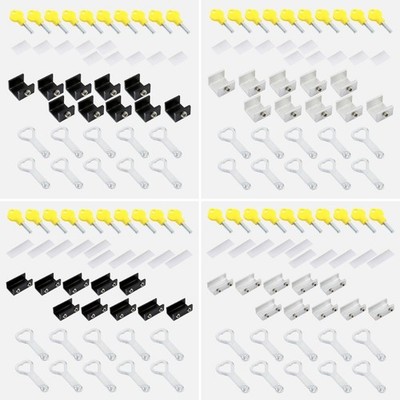 10Pcs Sliding Window lock with Key Sliding Door Frame Restrictor Security Lock