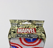Marvel Superhero Crew Socks 3 pairs set Men's Size 8-12 Socks Fit Shoe Size 8-12