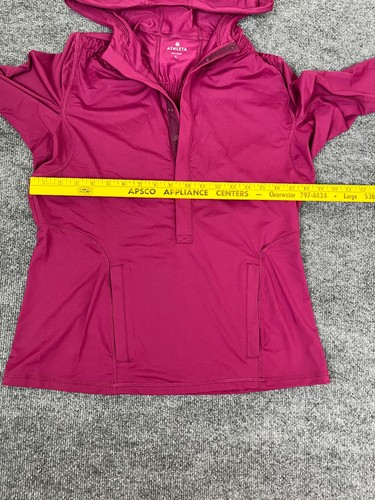 Sudadera con capucha de nailon/spandex rosa de manga larga talla L Athleta para mujer - Imagen 6 de 10