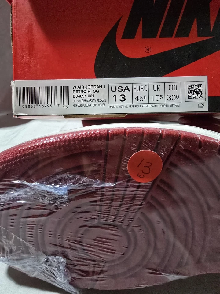 Tamanho 13 - Air Jordan 1 OG High Newstalgia Chenille W - Imagem 2 de 2