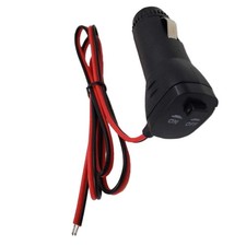Lighter Socket Adapter Plug with On Off Switch  Wire Cable for Car 12V 24V