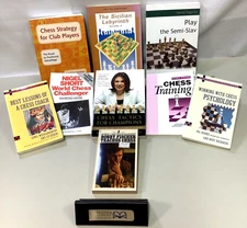 Lot of 9 CHESS BOOKS- VIGORITO, POVAH, POLGAR, GROOTEN, KEENE, FISCHER, BENKO+