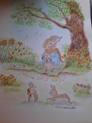 My Take On My Love Of Beatrix Potter And Fluffy Animals Print Copy Of My Art