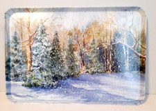 Melplus Italy Monza Serving Tray Kathleen Parr McKenna Winter Scene