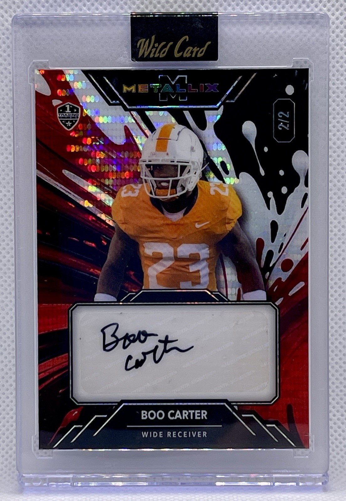 2025 Wild Card Metallix - Boo Carter Tennessee #WMPA-BC - Auto Pulsar Red/2