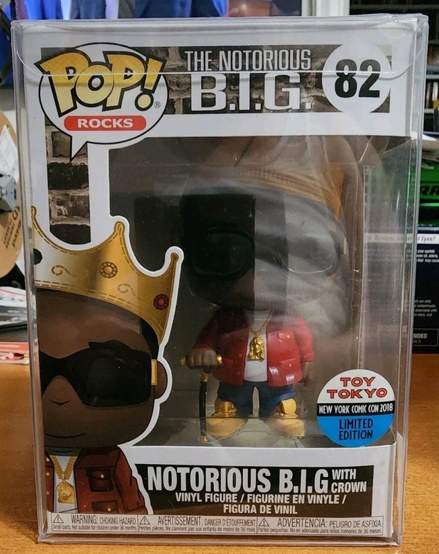 Funko POP Notorious B.I.G 82 Toy Toko Comic Con Exclusive with Crown