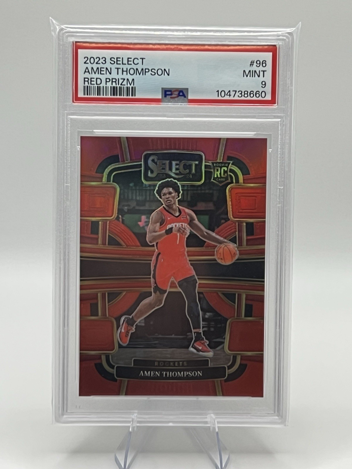 2023-24 Panini Select - Concourse Amen Thompson #96 Red Prizm /199 (RC)