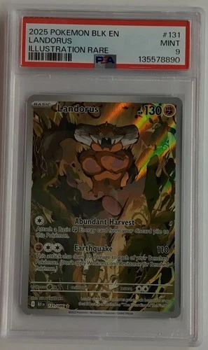 2025 Pokemon Blk Bolt Landorus #131 PSA 9