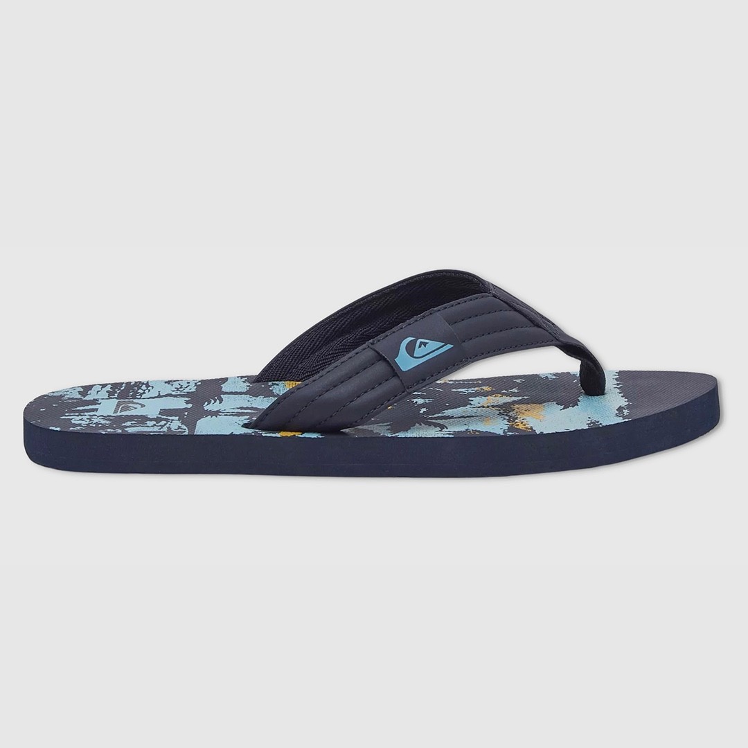 Quiksilver Foundation Sandals / Flip-Flops - NWT Mens 9 Navy Blue - #49619-K8
