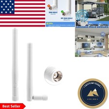 Compact RP-SMA Antenna Set Ideal for Security Cameras WiFi Routers, 2-Pack