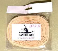 Pointe Shoe Invisible Elastic -Euro Pink -Pillows for Pointes -34.5 ft 5 pieces