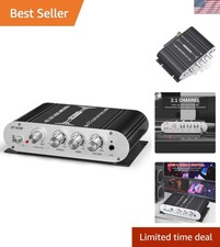 ST-838 2.1 Channel Bass Amp - Lightweight 80W Stereo Sound with 12V Power Supply