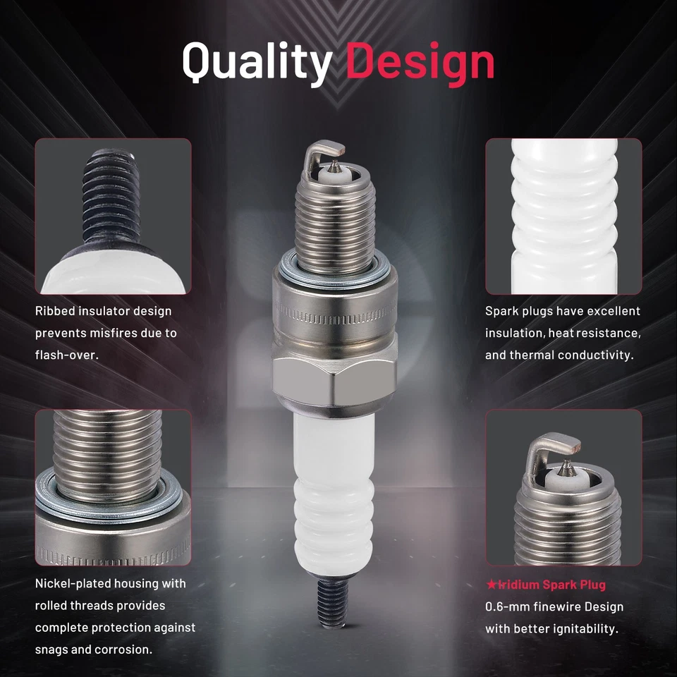 Set of 4 Iridium Spark Plugs 2983 For 1950-1955 Aston Martin DB2 DB3 DB2-4 Foto 4 de 4