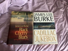 James Lee Burke, Black Cherry Blues & Cadillac Jukebox, 2 Signed Firsts