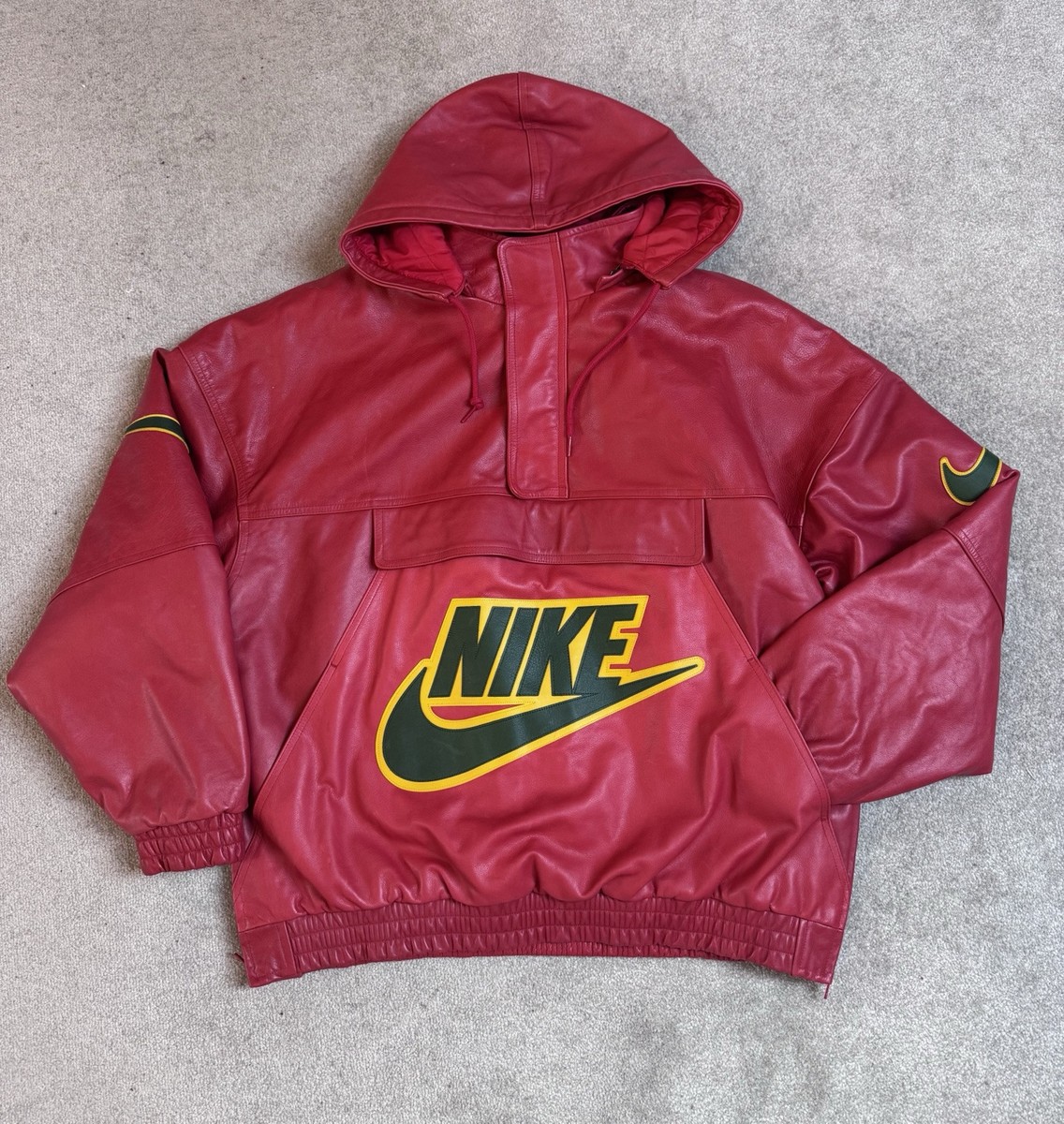 supreme x nike leather anorak