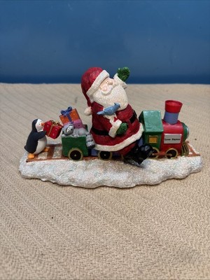 Santa s Village  The Santa Express  Santa riding a train with toys,  Russ Berrie