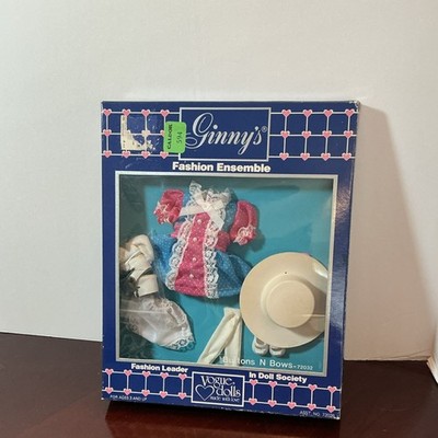8  Vogue Ginny Doll Clothing Set with Dress, Hat, Shoes, Pink Blue White